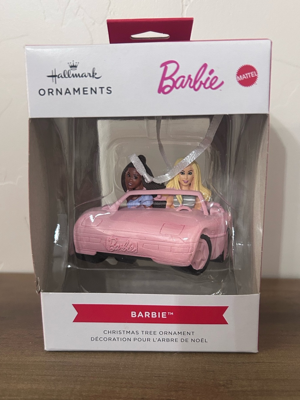 Hallmark Mattel  Barbie Pink Convertible Ornament